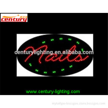 oval design nails animated led sign